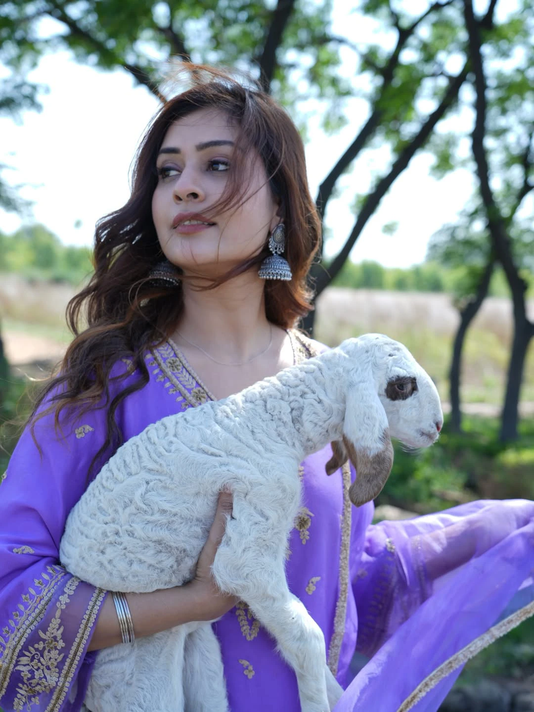 Payal Rajput Cute Photos with lambs