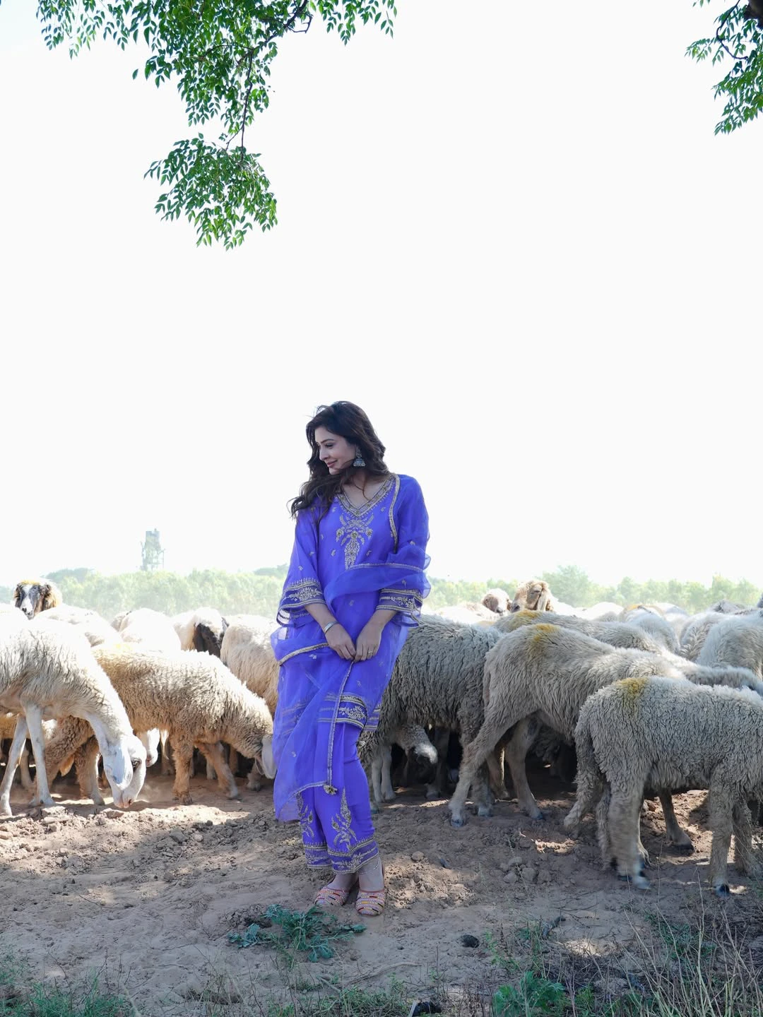 Payal Rajput Cute Photos with lambs