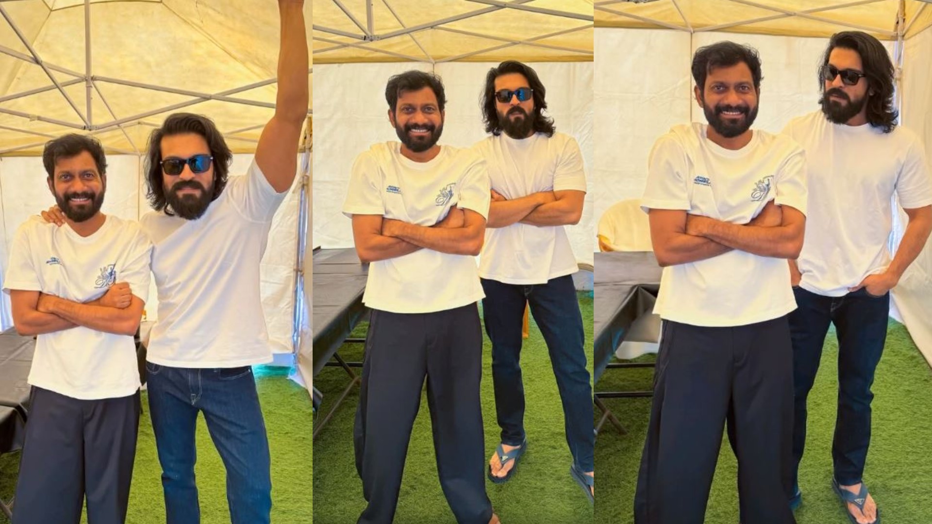 Ram Charan : పెద్ది షూటింగ్ సెట్.. బుచ్చిబాబుతో చరణ్ స్టైలిష్ పోజులు.. ఫొటోలు వైరల్..