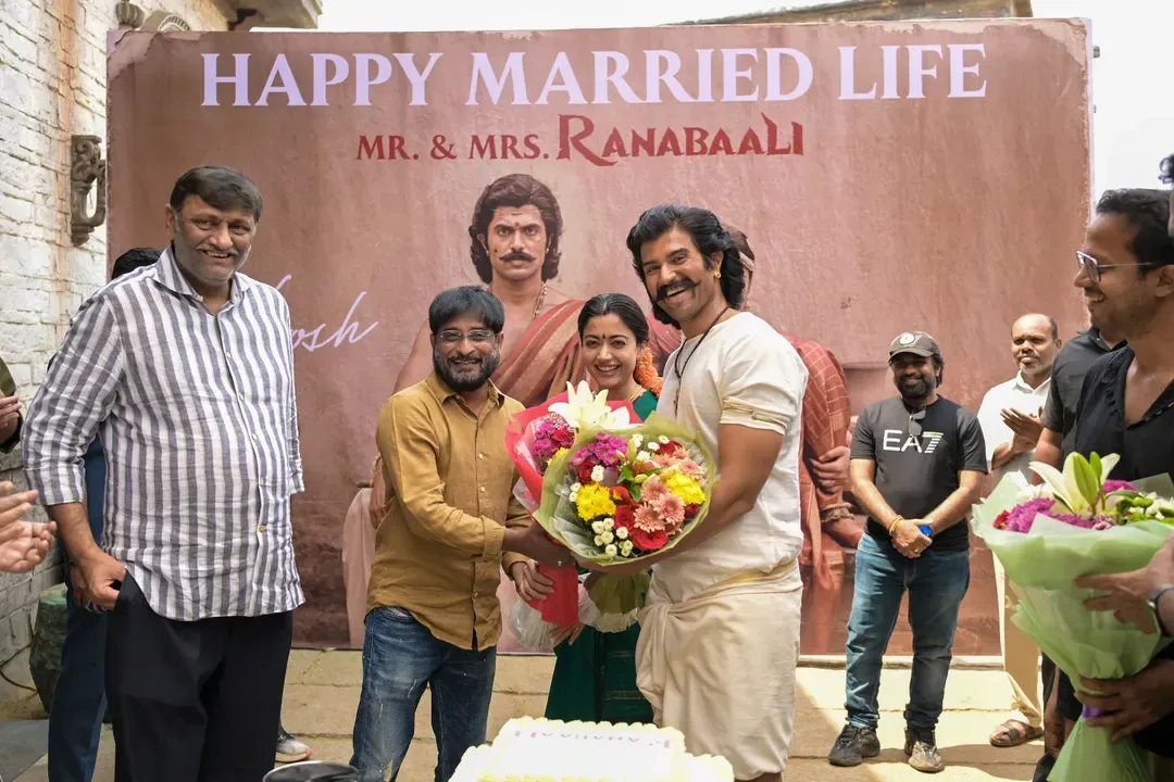 Ranabaali movie Team Gives Grand Welcome to Vijay and Rashmika