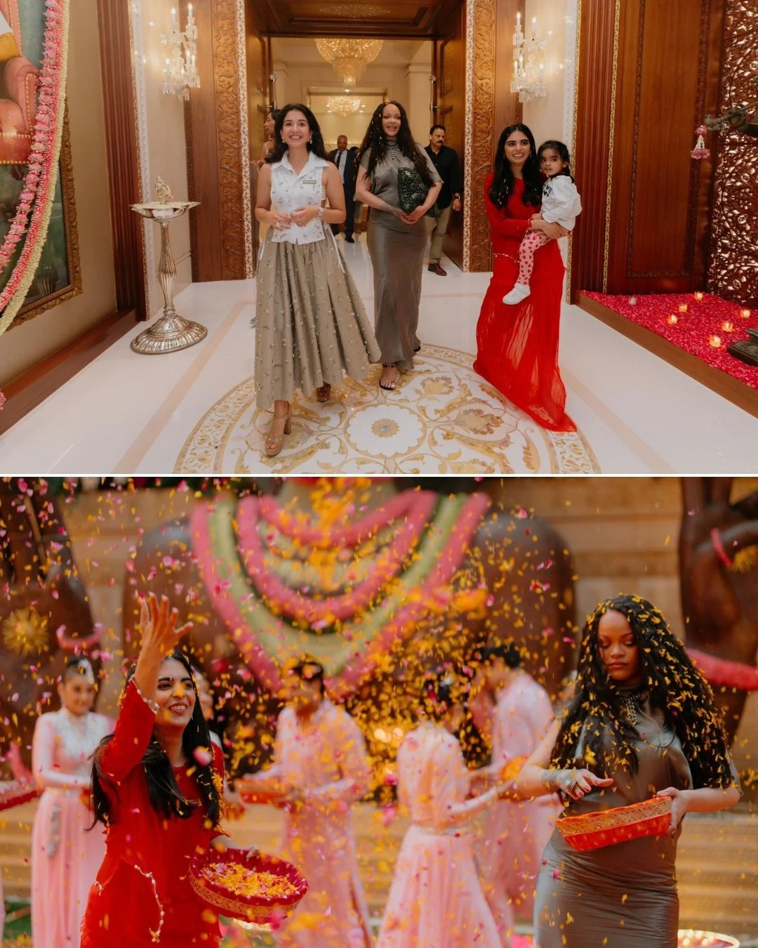 World Famous Pop Singer Rihanna Participated in Ambani Home Pooja Ceremony