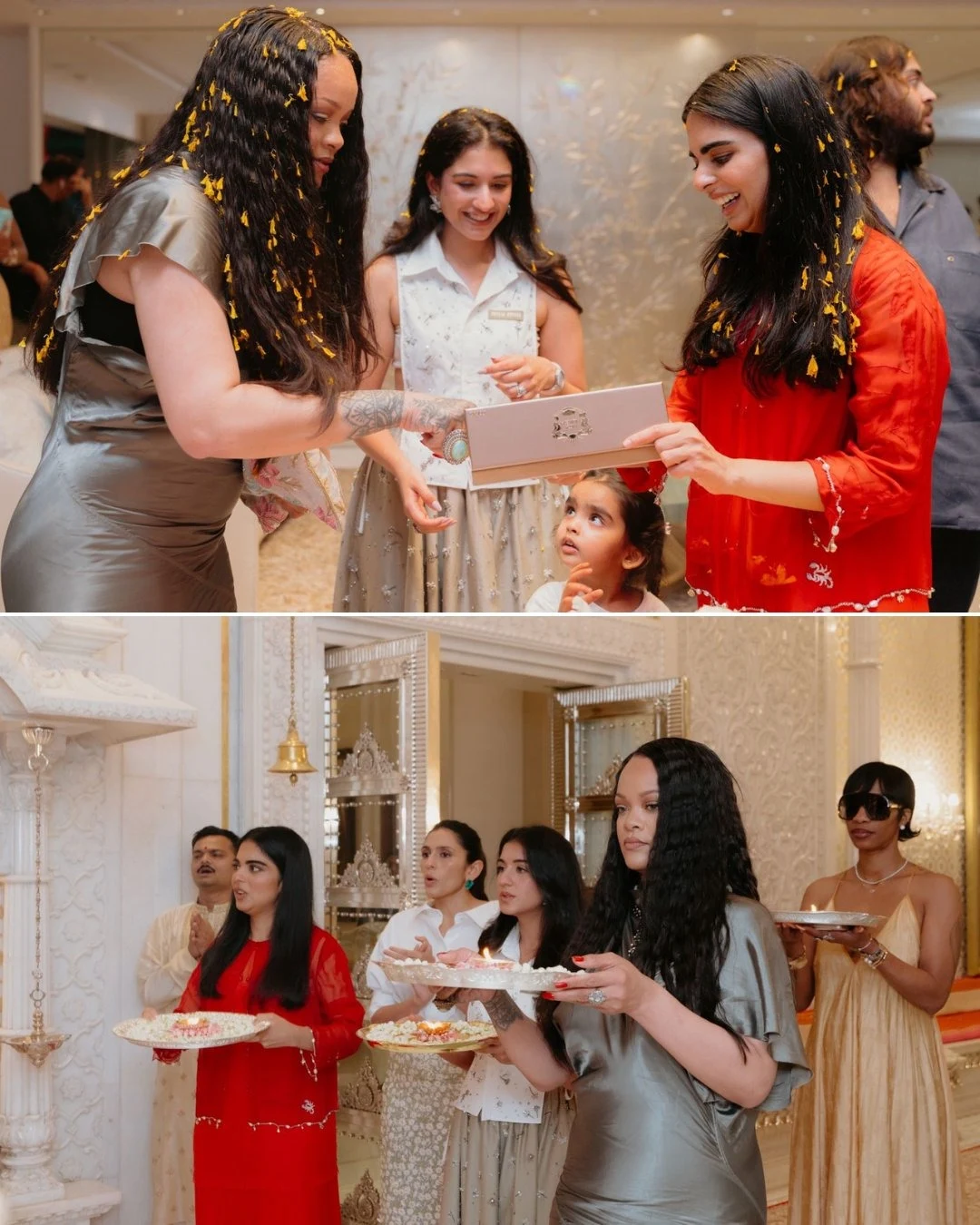 World Famous Pop Singer Rihanna Participated in Ambani Home Pooja Ceremony