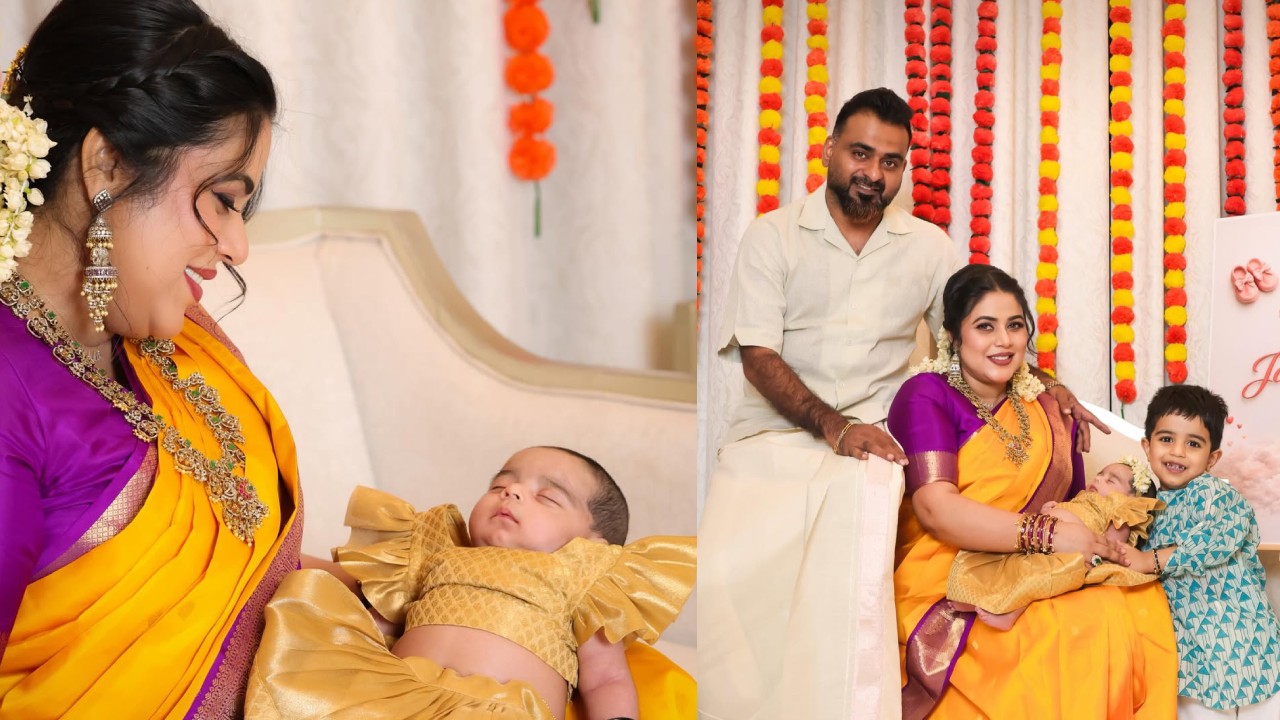 Actress Purnaa Shamna Kasim Daughter Barasala Ceremony Photos