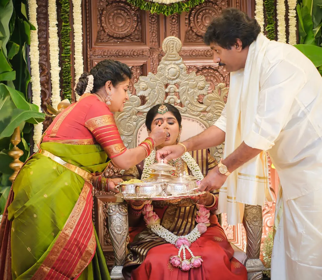 Singer Raghu Kunche daughter Raga Kunche baby shower ceremony photos