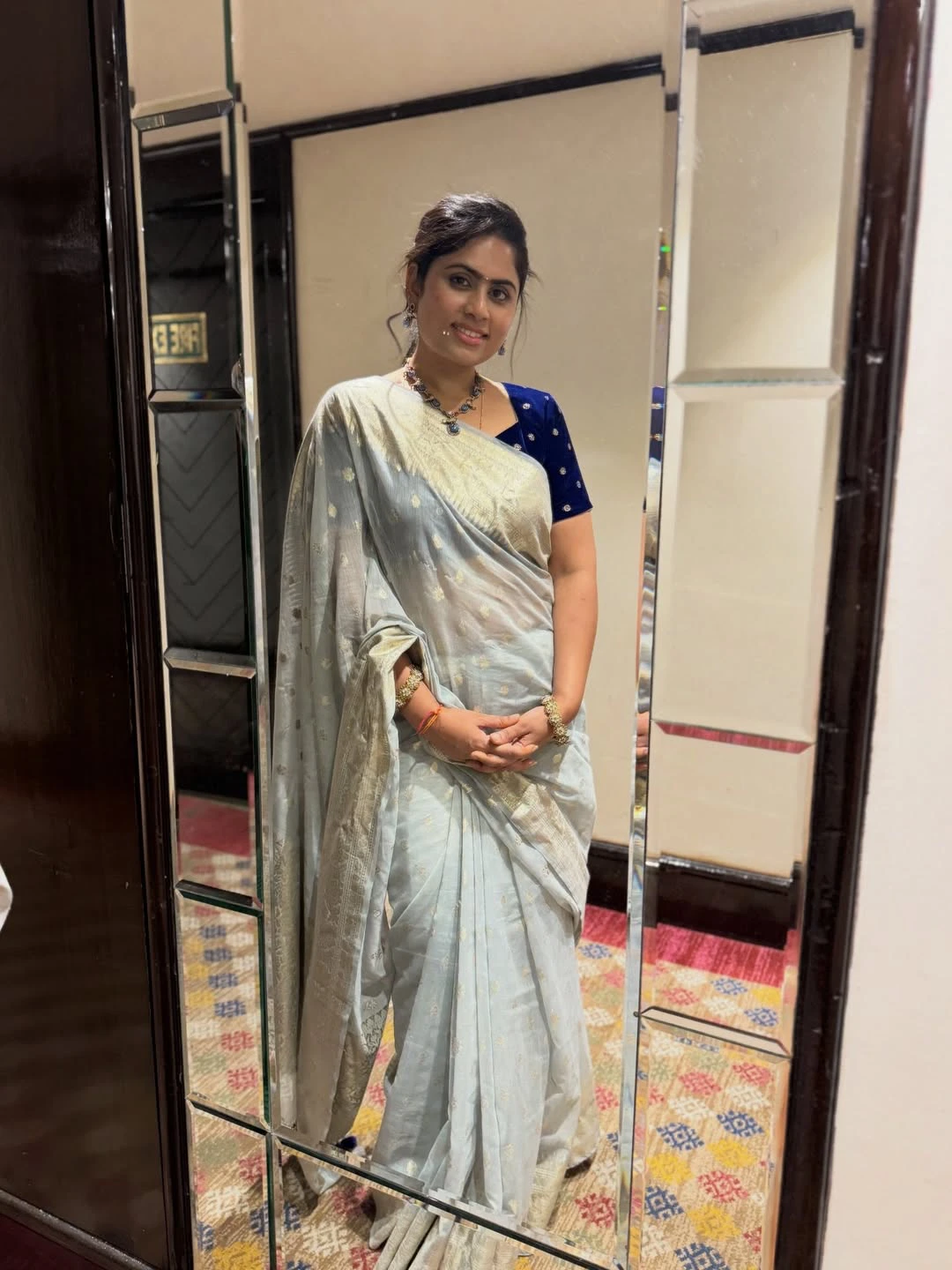 Tejaswini Vygha Cute Photos in Saree