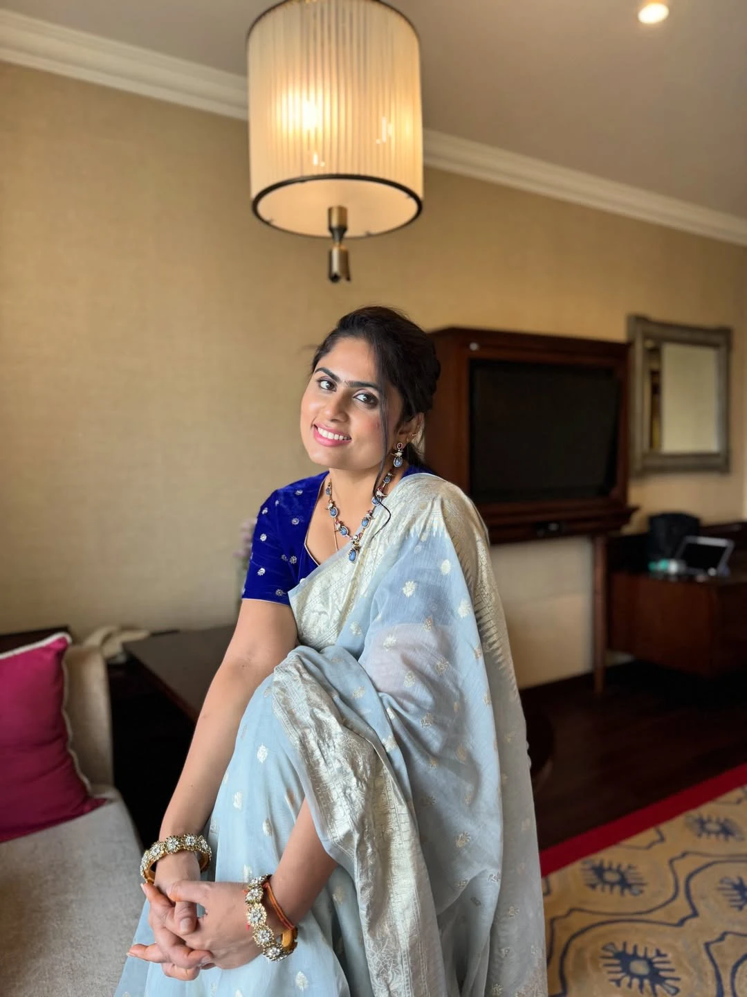 Tejaswini Vygha Cute Photos in Saree