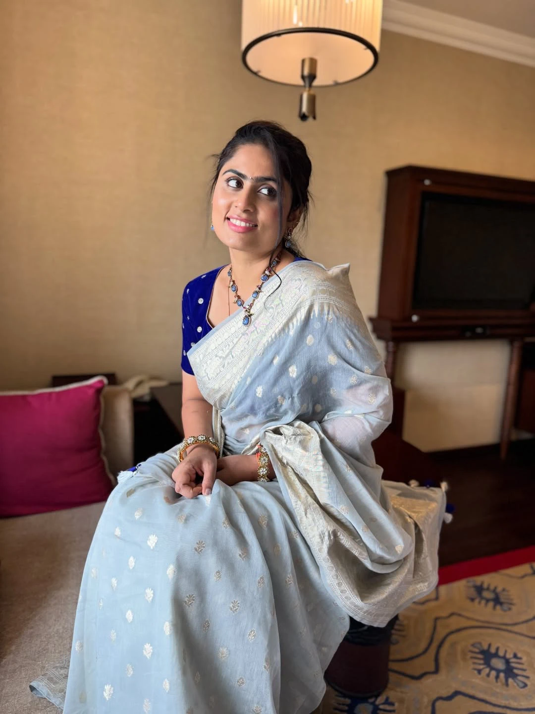 Tejaswini Vygha Cute Photos in Saree