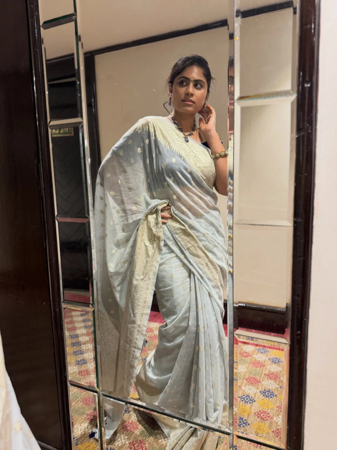 Tejaswini Vygha Cute Photos in Saree