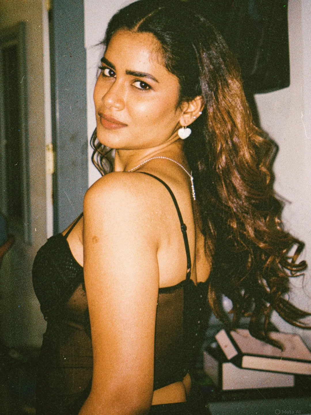 Tollywood heroine sahithi dasari stunning looks in black suite