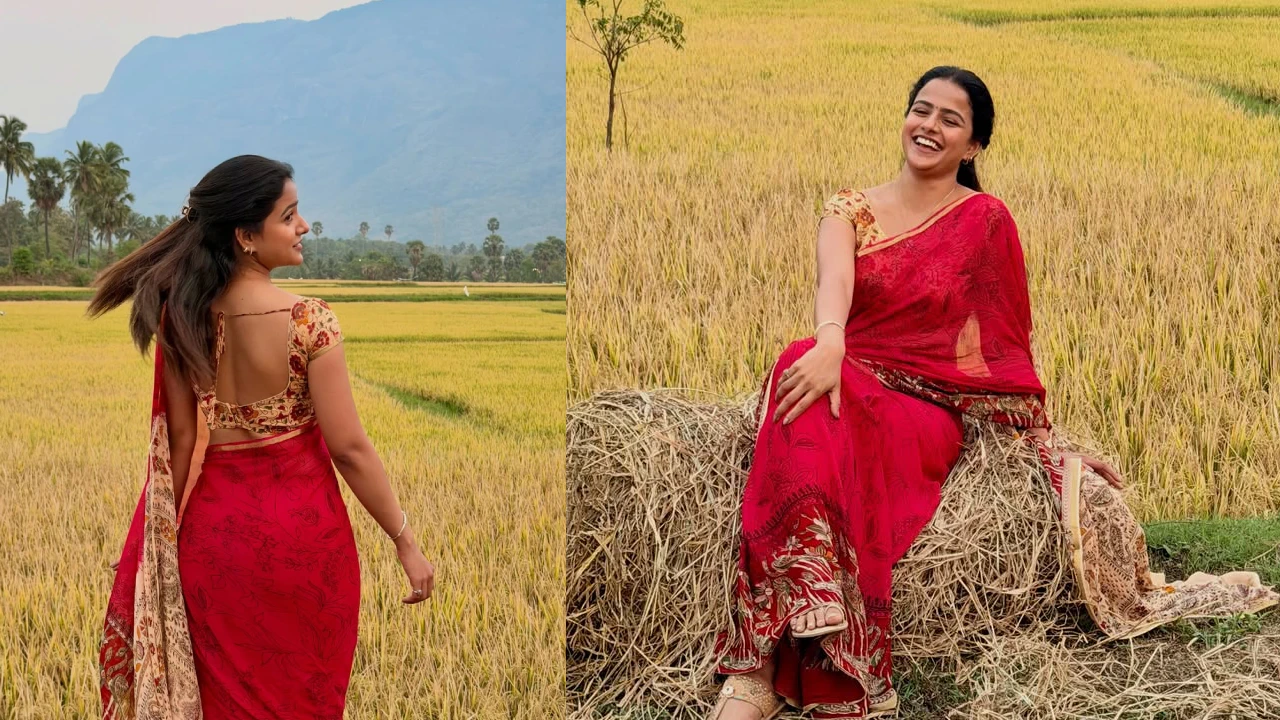 Vaishnavi Chaitanya : పొలం గట్లపై.. చీరకట్టులో వైష్ణవి వయ్యారాలు..