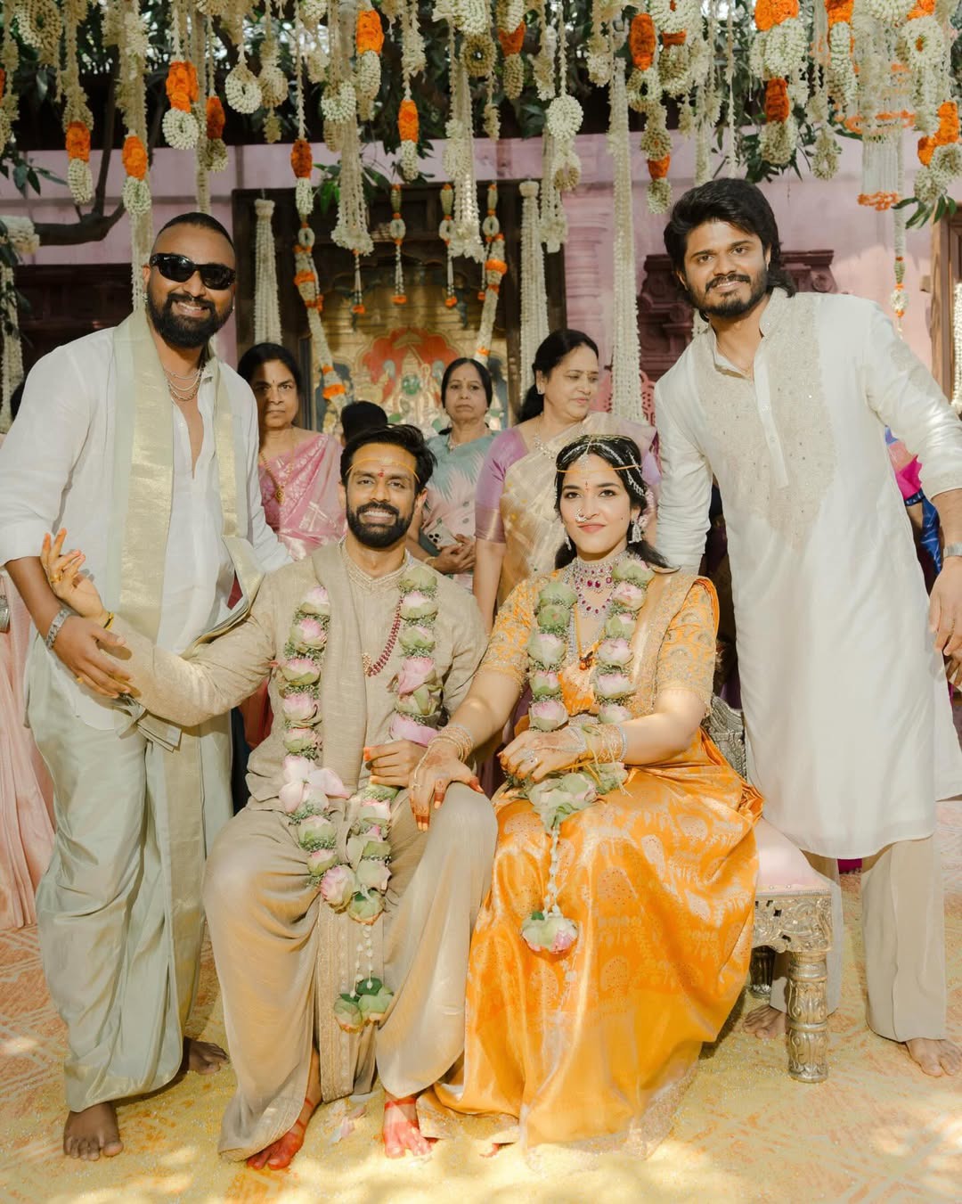 Vijay Deverakonda Attends Friend Marriage with Family