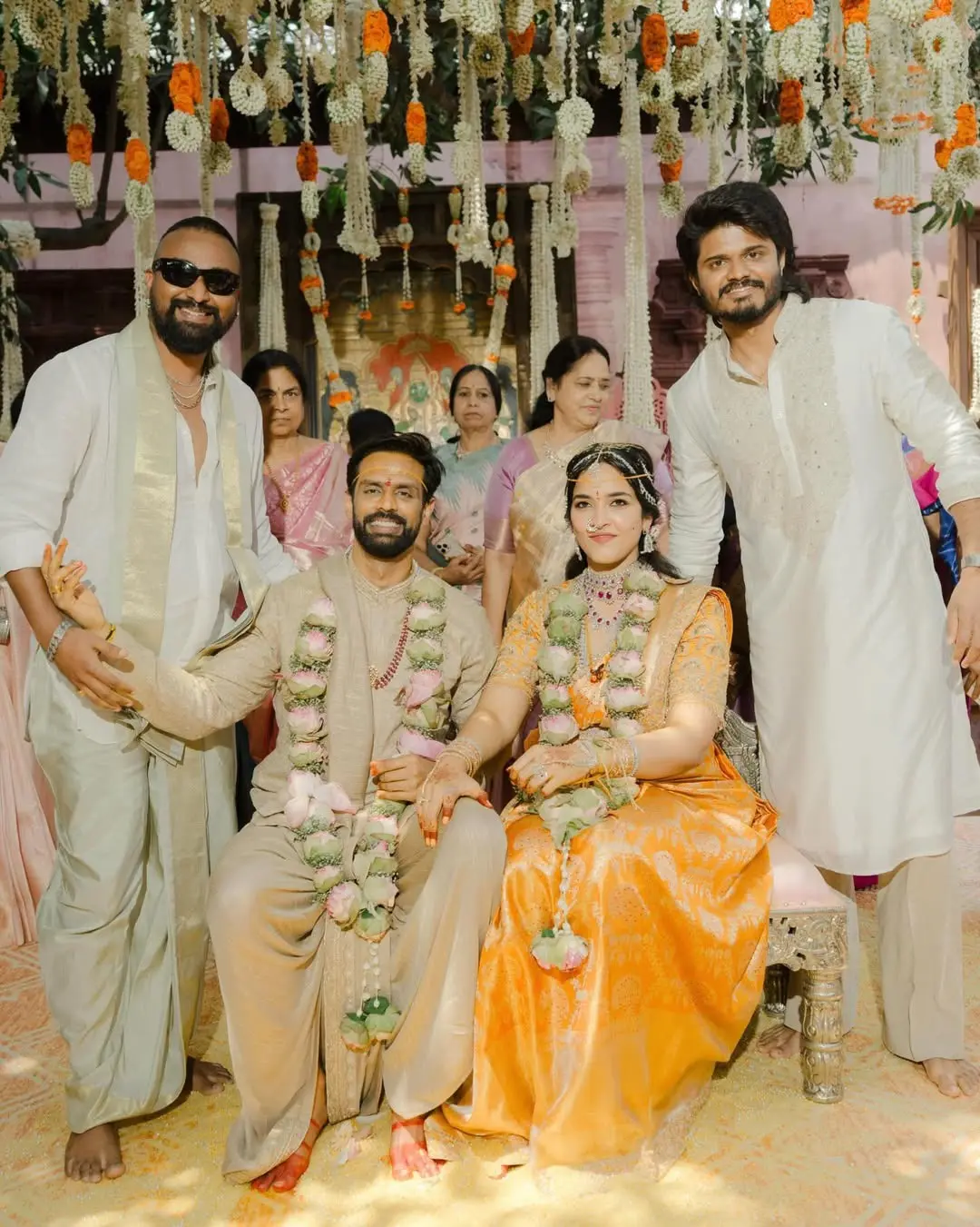 Vijay Deverakonda Attends Friend Marriage with Family