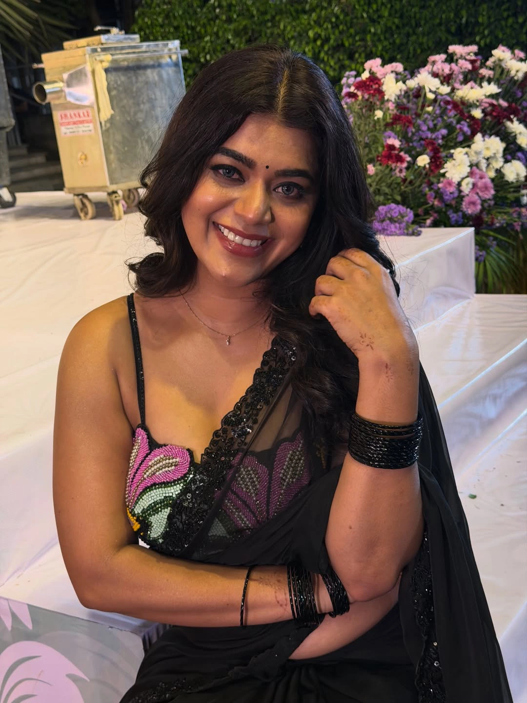 Yamini Bhaskar Shines in Transparent Black Saree