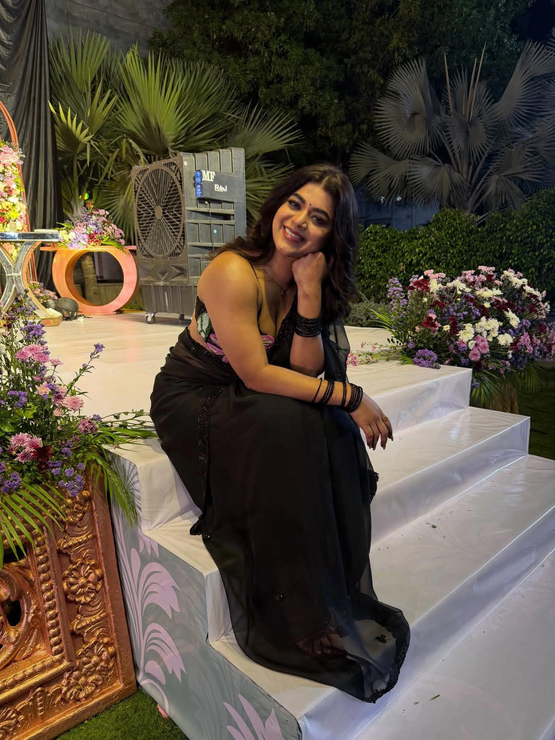 Yamini Bhaskar Shines in Transparent Black Saree