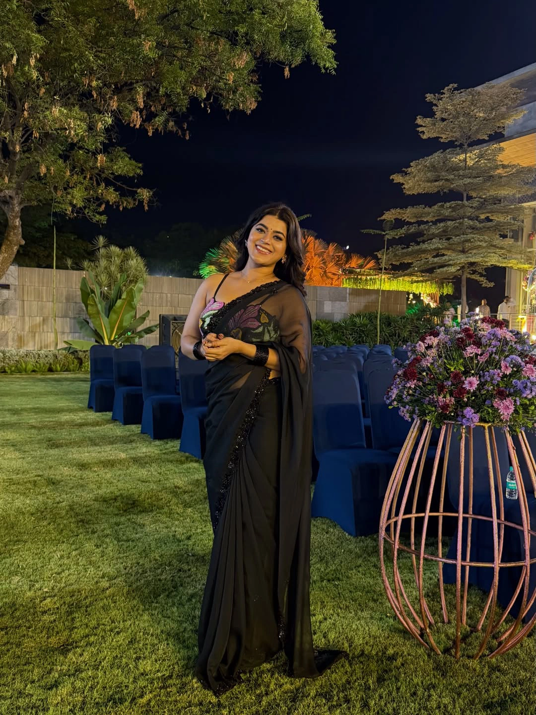 Yamini Bhaskar Shines in Transparent Black Saree