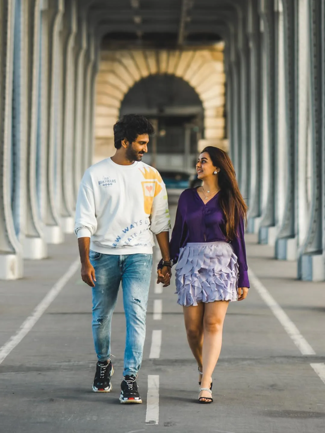 aadhi pinisetty, nikki galrani paris vacation photos
