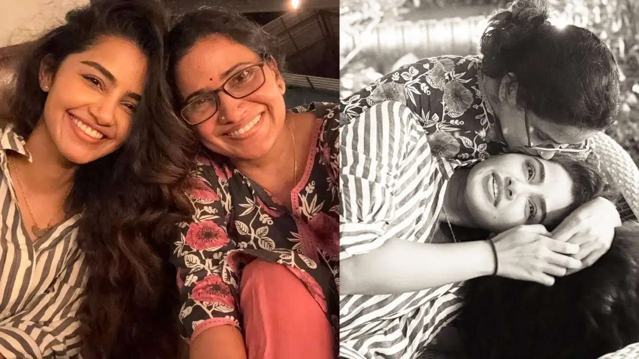 anupama parameswaran mother sunitha parameswaran birthday photos