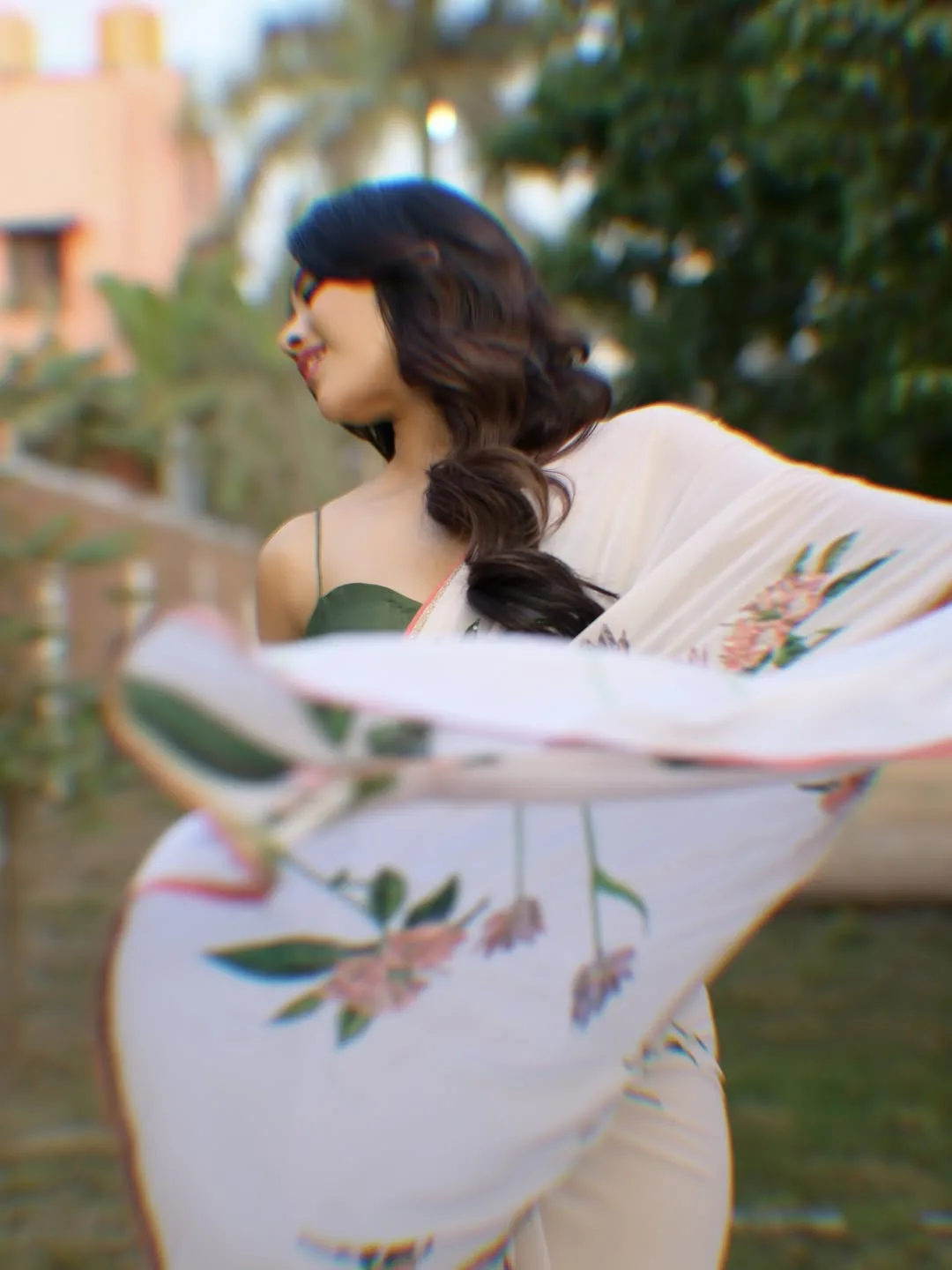 iSmart Shankar heroine Nabha Natesh photos in saree