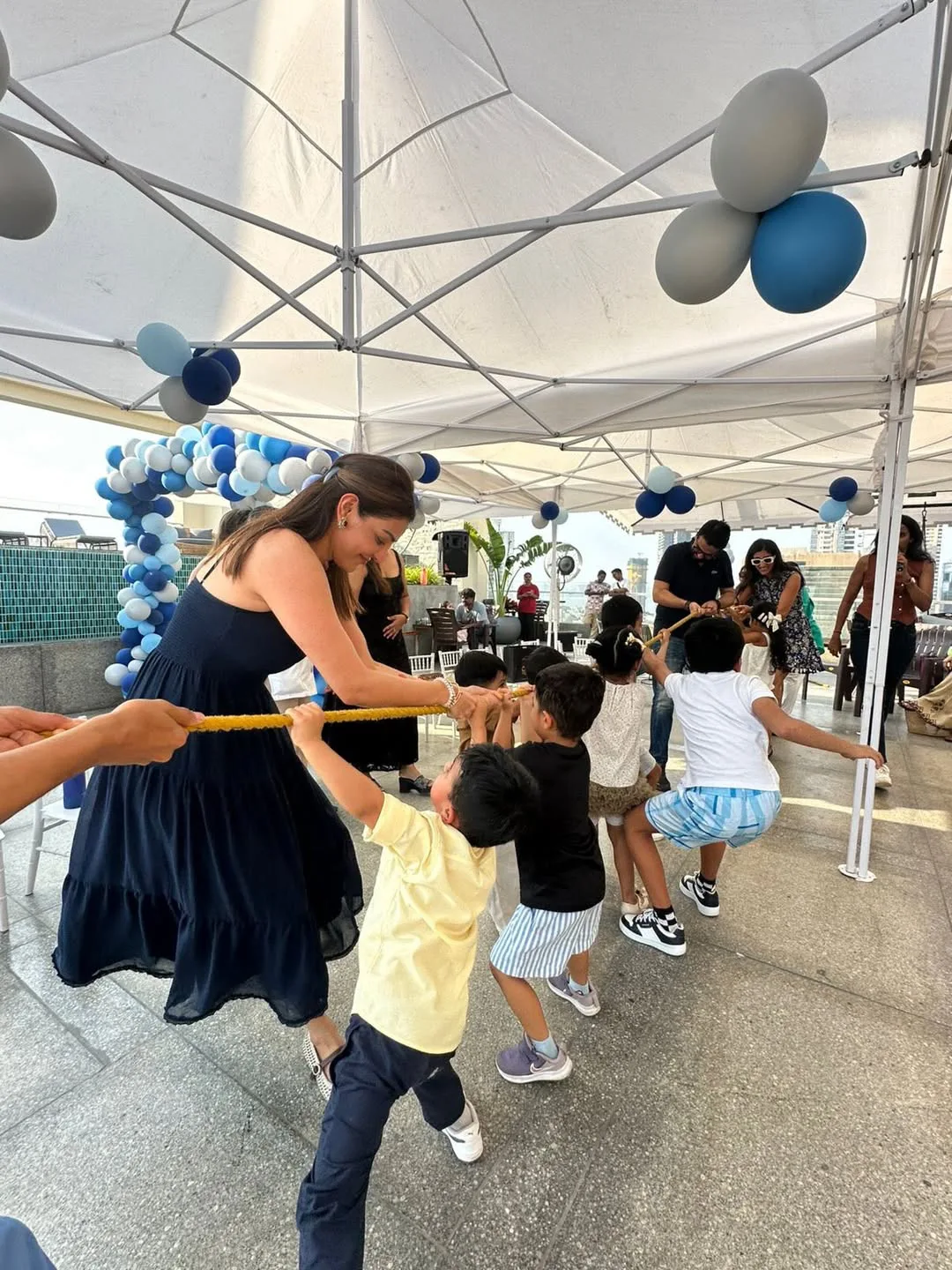 kajal aggarwal son Neil Kitchlu 4th birthday photos