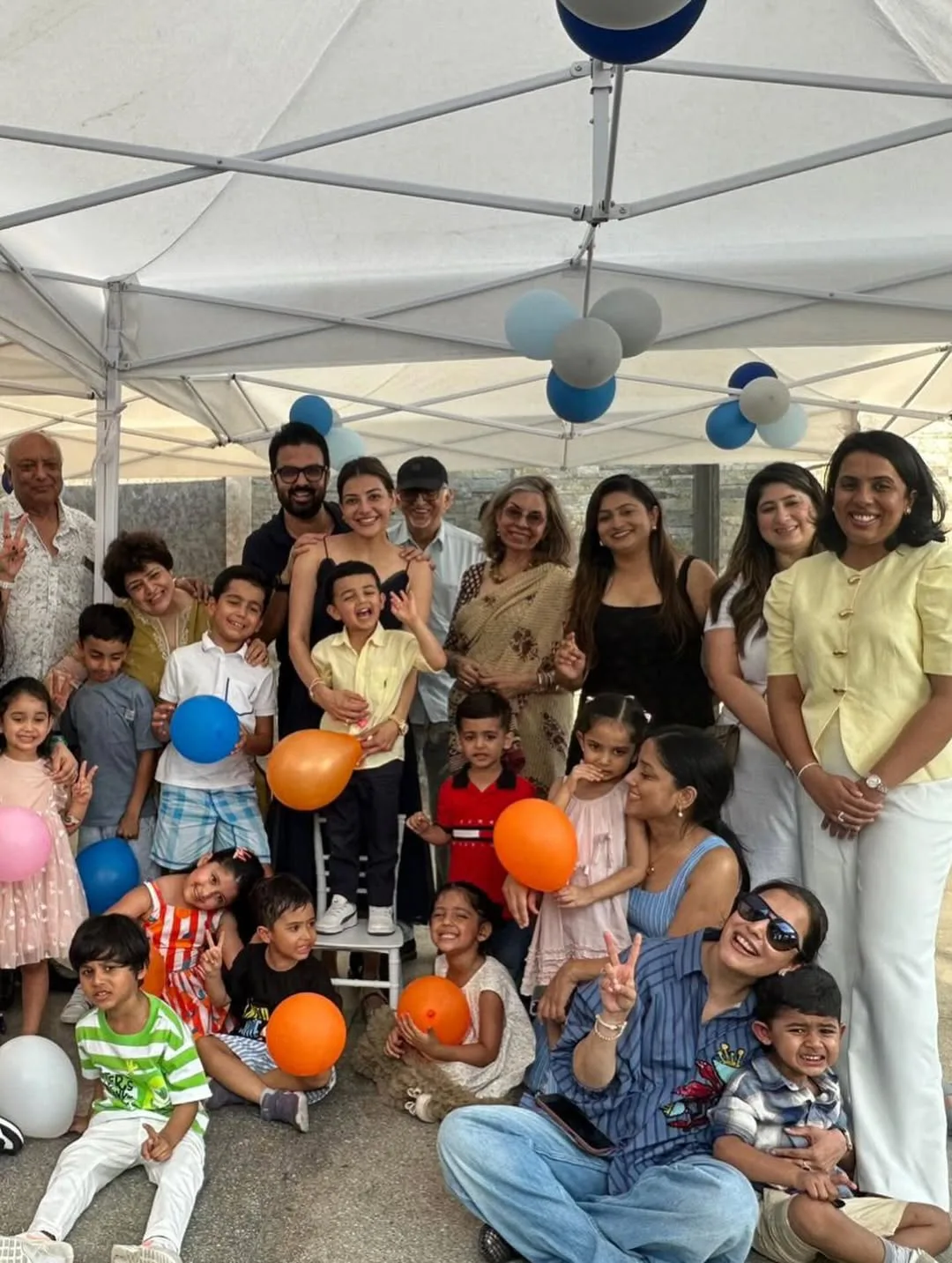 kajal aggarwal son Neil Kitchlu 4th birthday photos