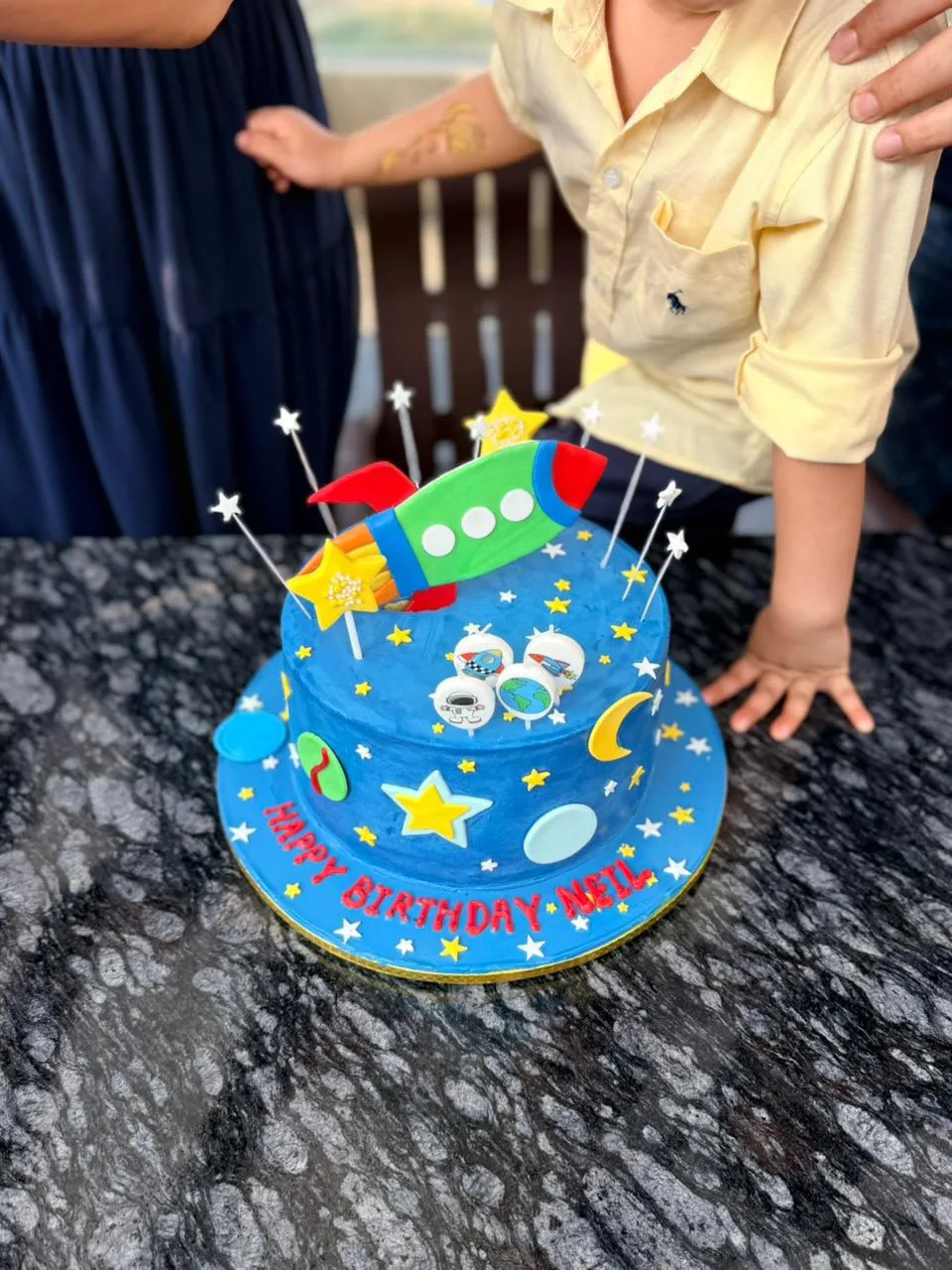 kajal aggarwal son Neil Kitchlu 4th birthday photos