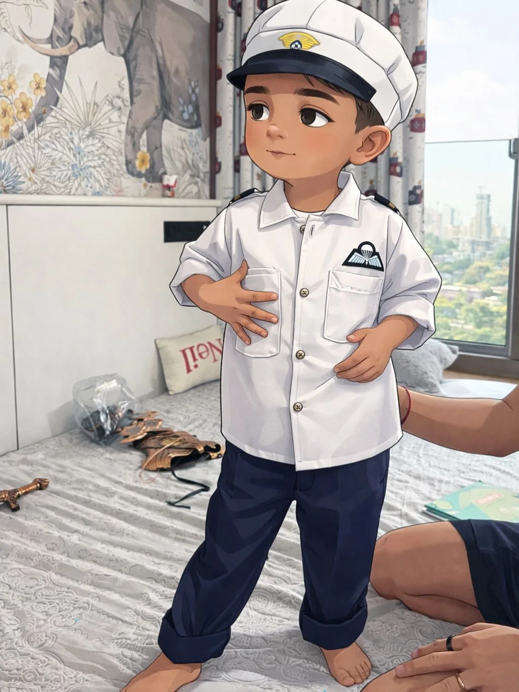 kajal aggarwal son Neil Kitchlu 4th birthday photos