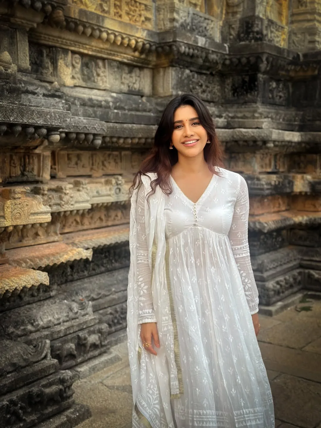nabha natesh at shringeri Vidyashankara Temple