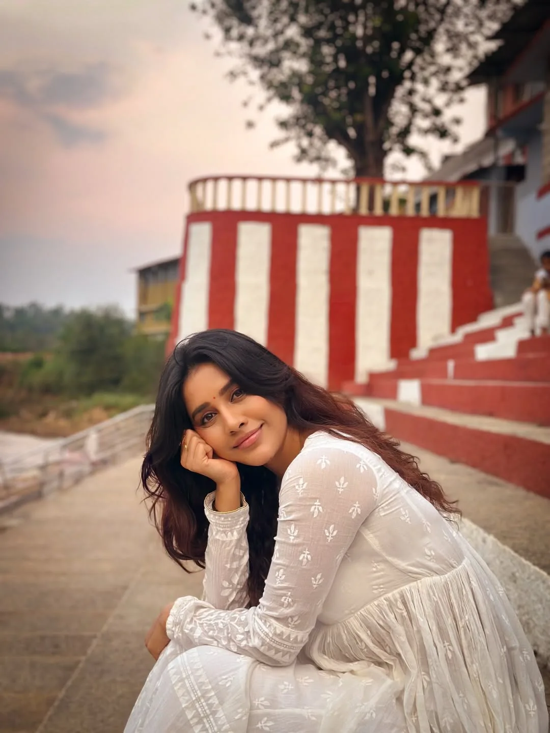 nabha natesh at shringeri Vidyashankara Temple