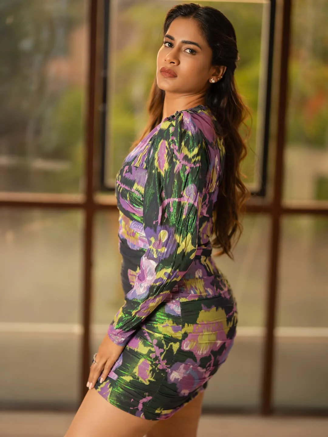 polimera heroine sahithi dasari stunning looks in short skirt