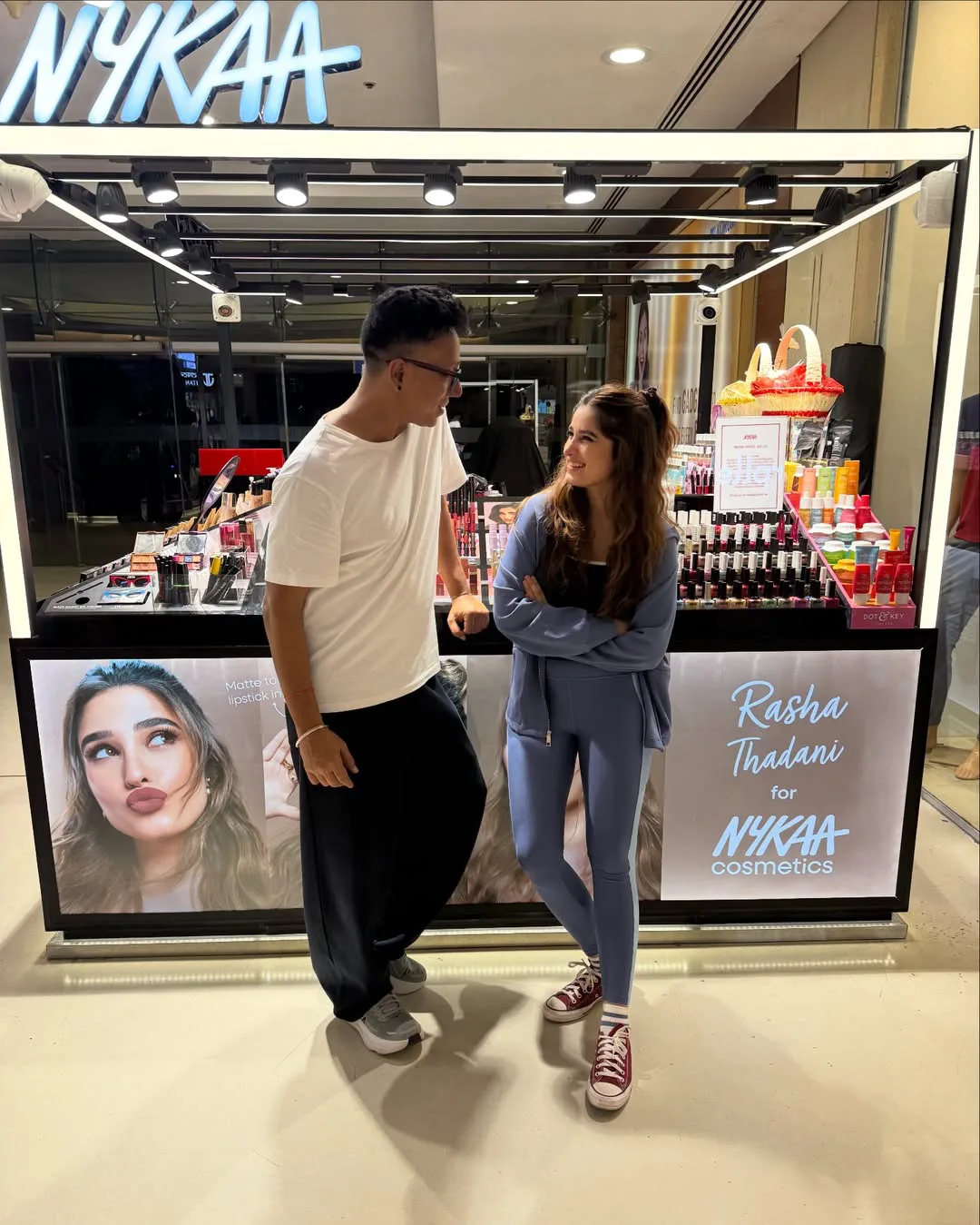 rasha thadani photos with family and friends