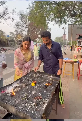 siri hanmanth and srihan at thiruvannamalai