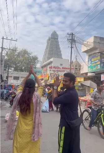 siri hanmanth and srihan at thiruvannamalai