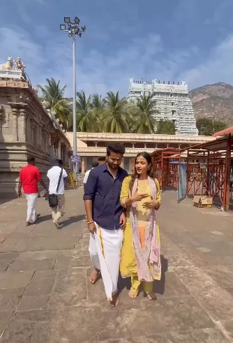 siri hanmanth and srihan at thiruvannamalai