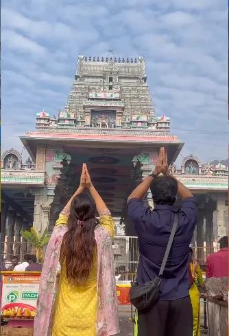 siri hanmanth and srihan at thiruvannamalai
