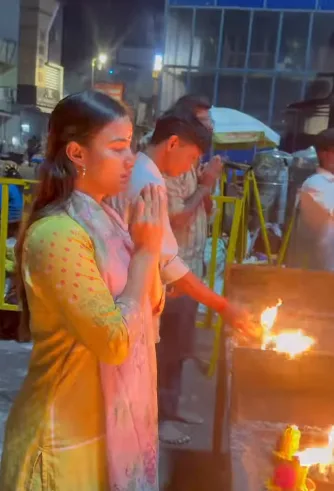 siri hanmanth and srihan at thiruvannamalai