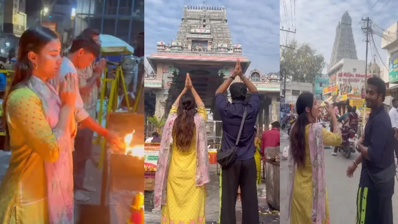 siri hanmanth and srihan at thiruvannamalai