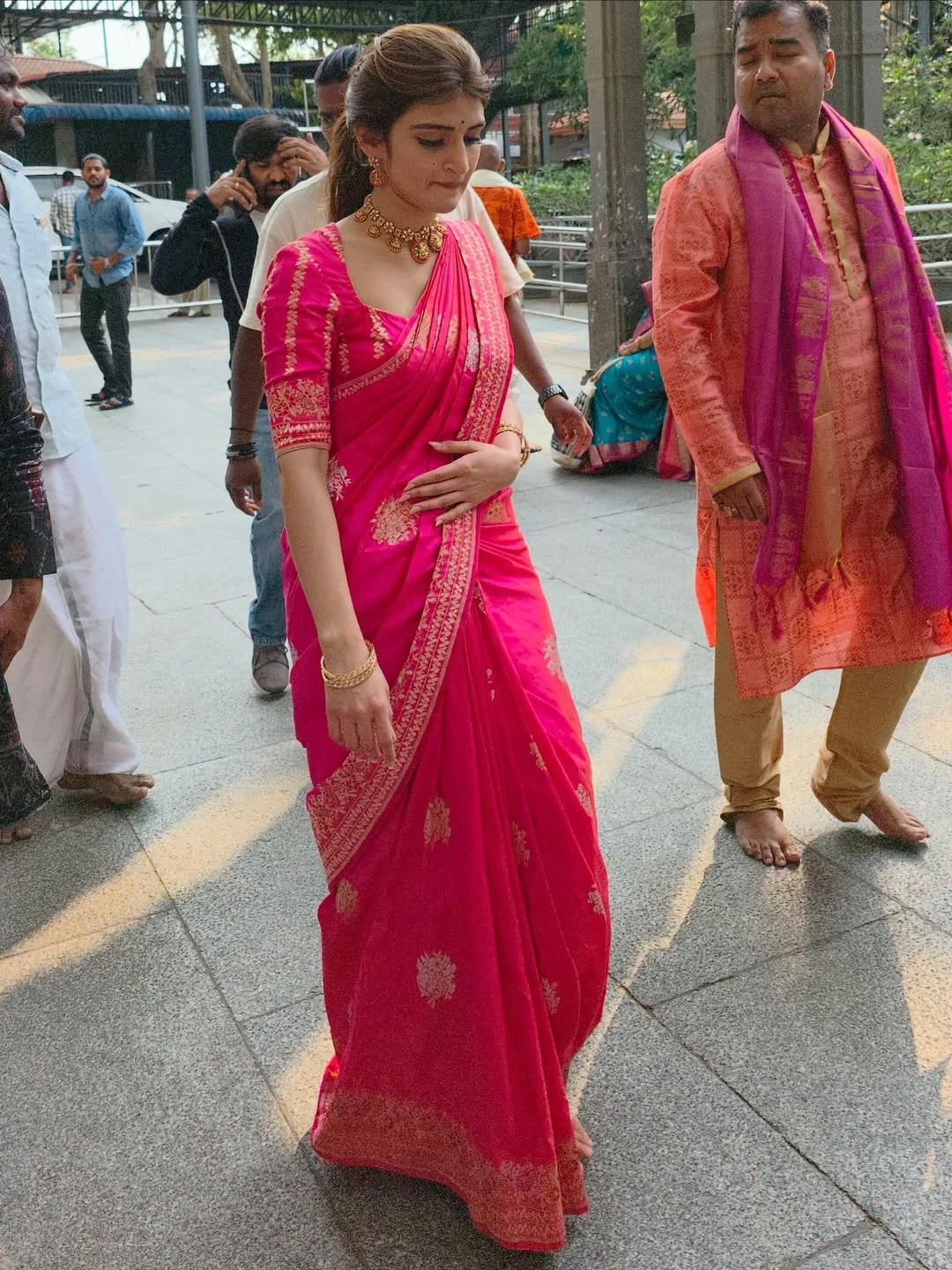 sreeleela visits tirumala tirupati devasthanam