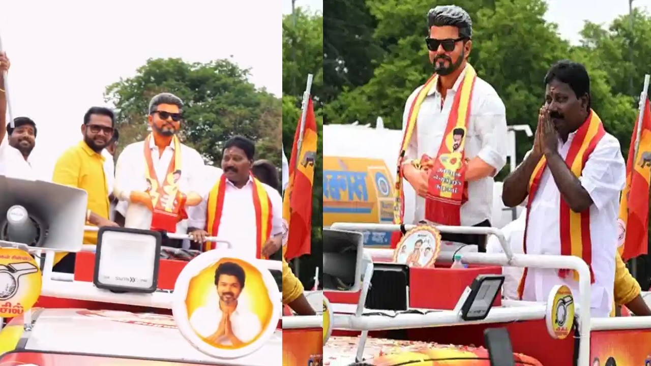 Vijay : తమిళనాడు ఎన్నికలు.. విజయ్ విగ్రహంతో ప్రచారం చేస్తున్న అభ్యర్థి.. వీడియో వైరల్..