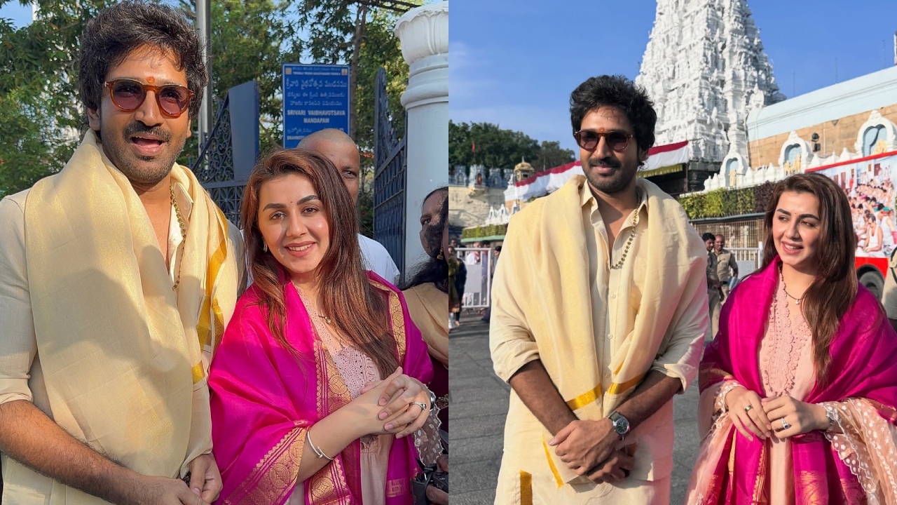 Aadhi Pinisetty-Nikki Galrani : శ్రీవారిని ద‌ర్శించుకున్న‌ ఆదిపినిశెట్టి దంప‌తులు..
