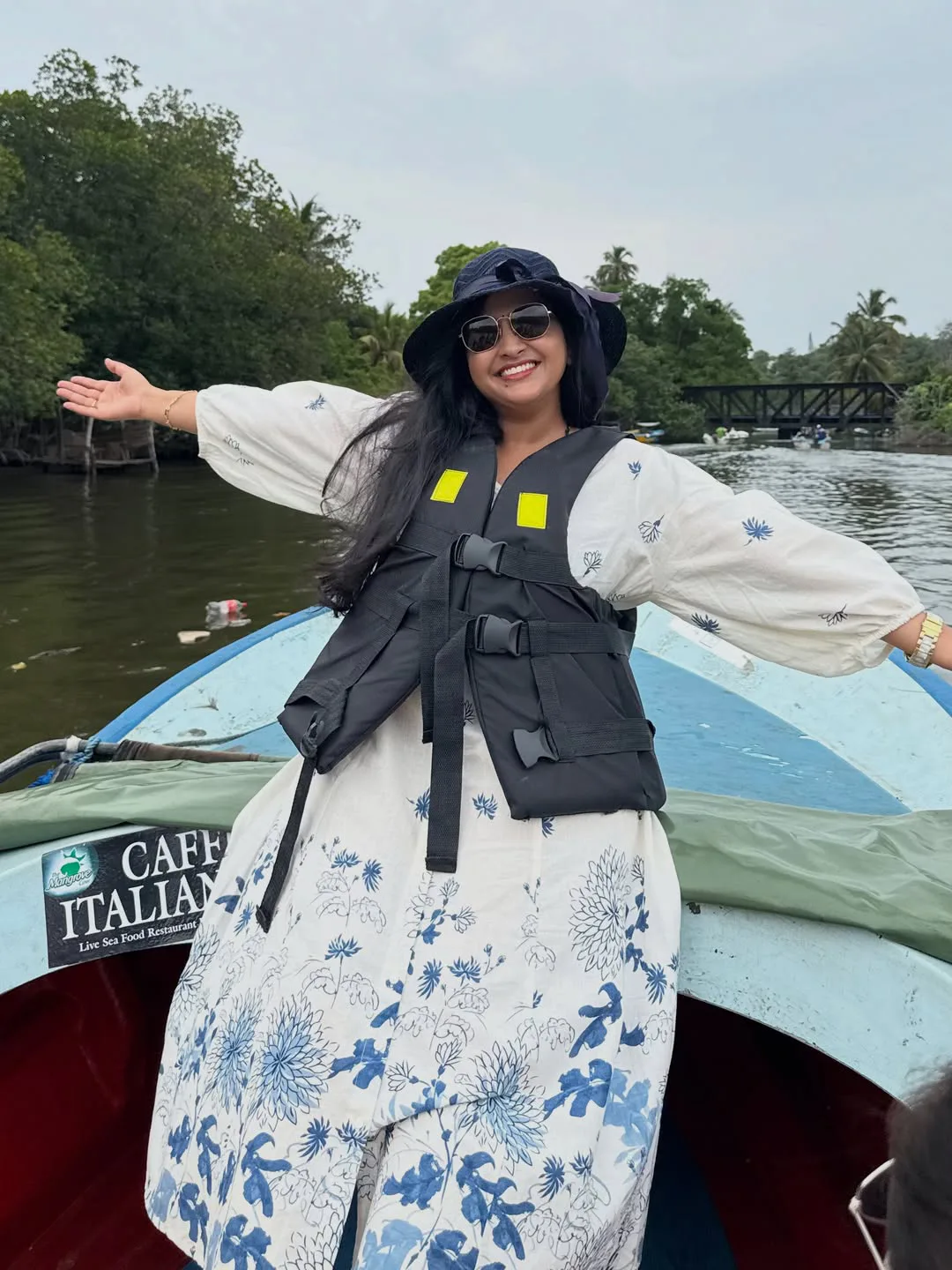 Anchor Lasya and Her Husband Manjunath River Safari Photos