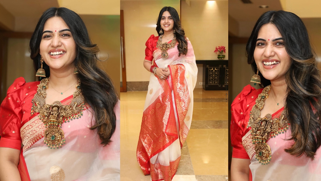 Anchor Sravanthi : వామ్మో.. భారీ హారంతో చీరకట్టులో స్రవంతి.. క్యూట్ ఫోటోలు