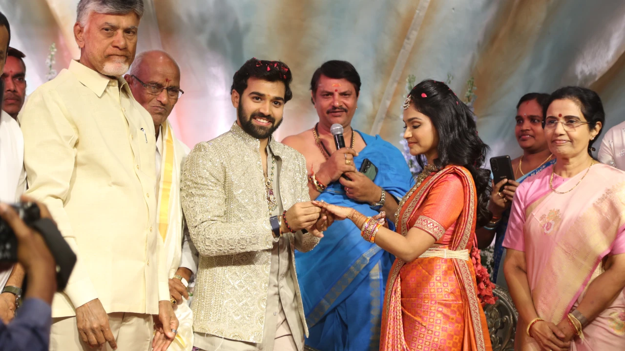 CM Chandrababu Naidu at Bandla Ganesh Daughter Engagement