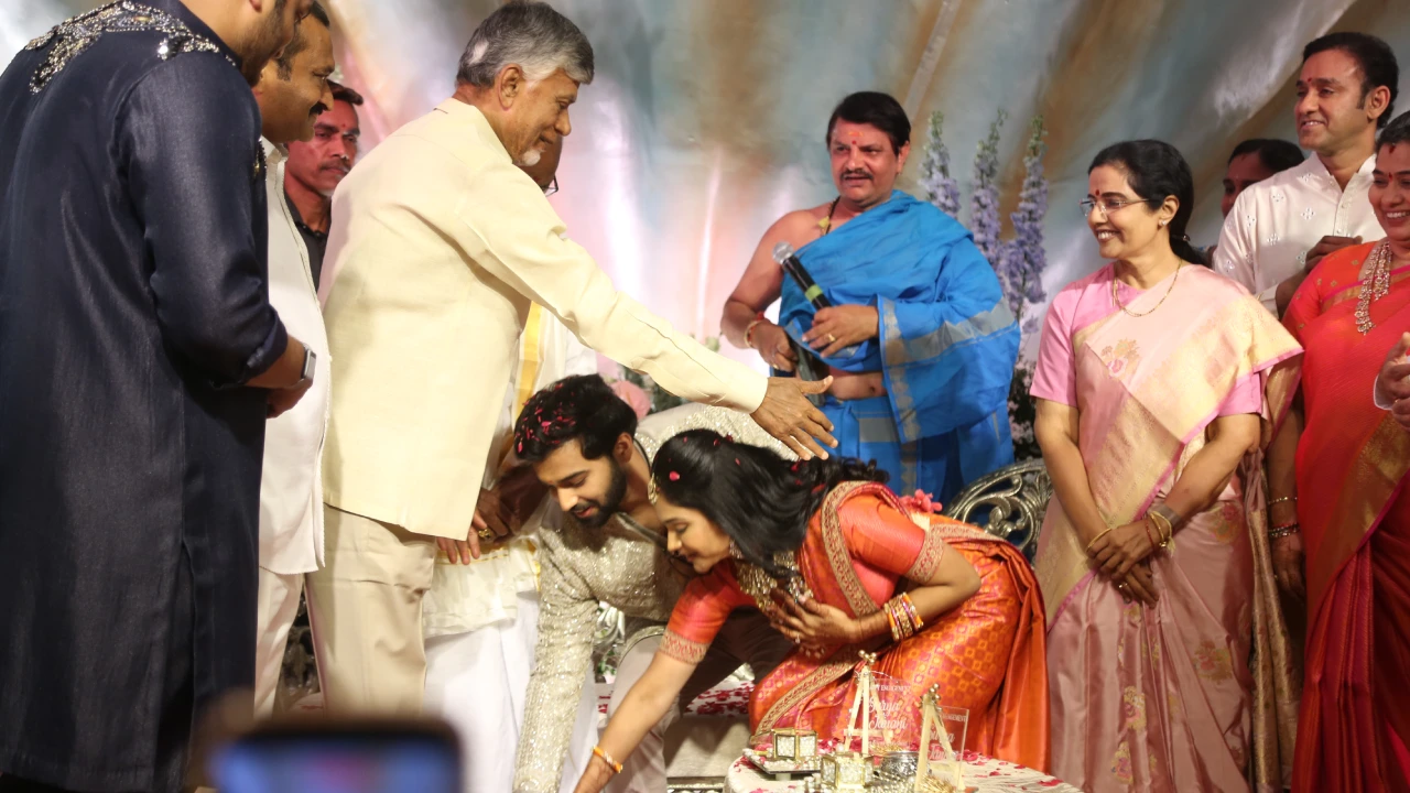 CM Chandrababu Naidu at Bandla Ganesh Daughter Engagement