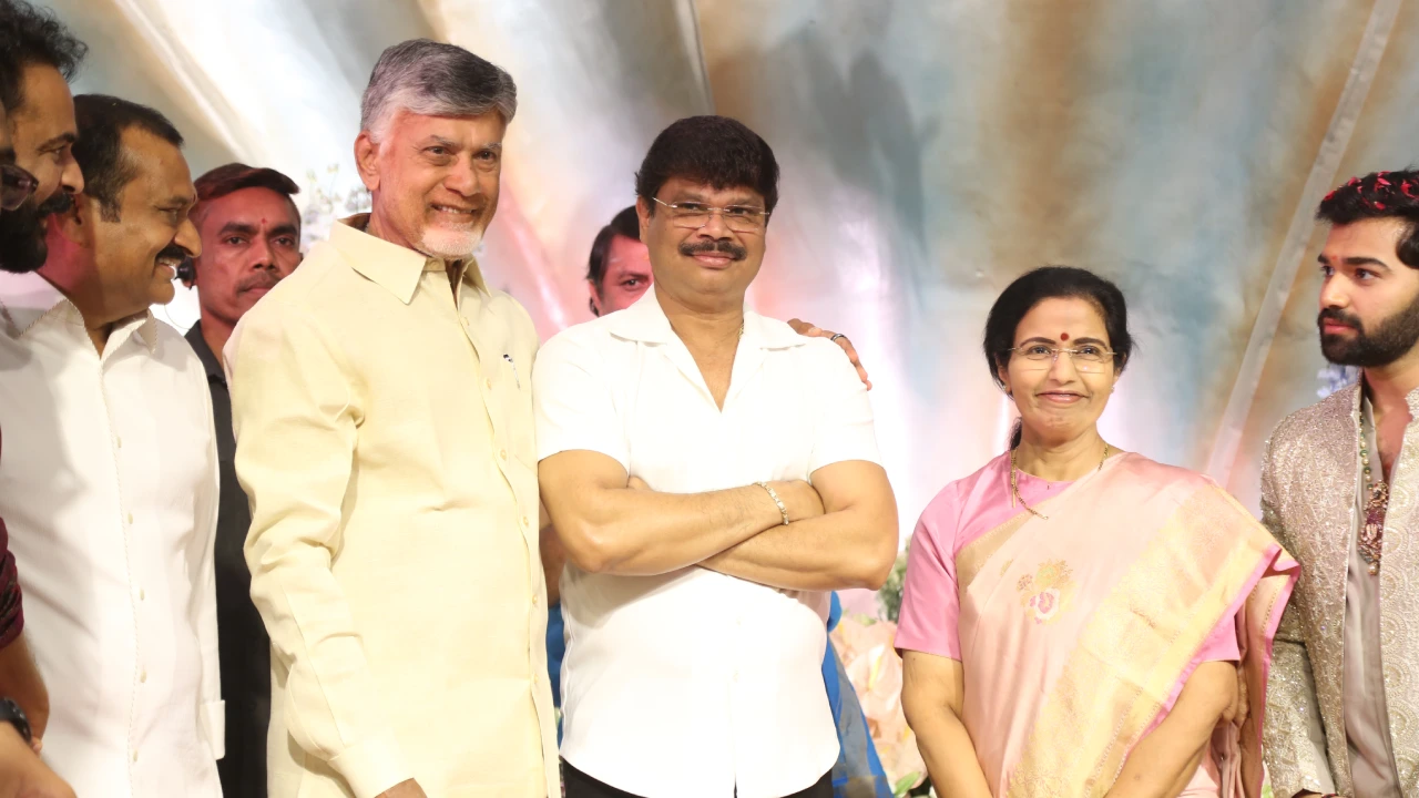 CM Chandrababu Naidu at Bandla Ganesh Daughter Engagement