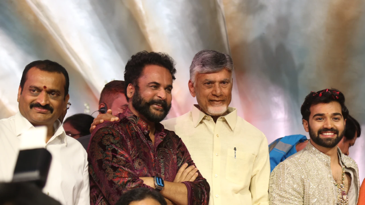 CM Chandrababu Naidu at Bandla Ganesh Daughter Engagement
