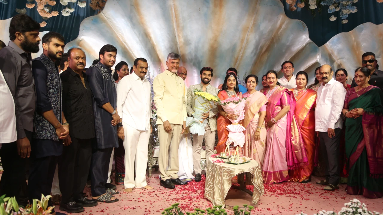 CM Chandrababu Naidu at Bandla Ganesh Daughter Engagement
