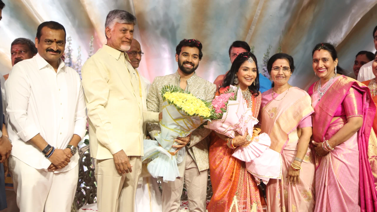 CM Chandrababu Naidu at Bandla Ganesh Daughter Engagement