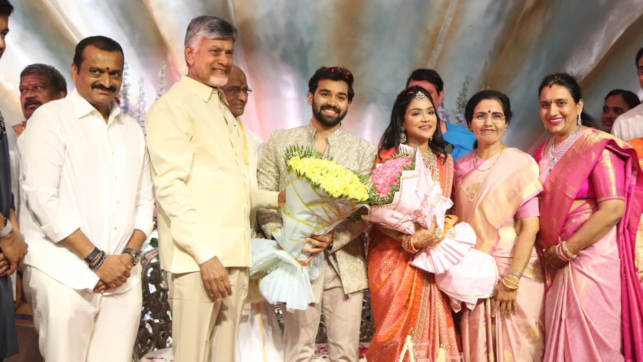 CM Chandrababu Naidu at Bandla Ganesh Daughter Engagement