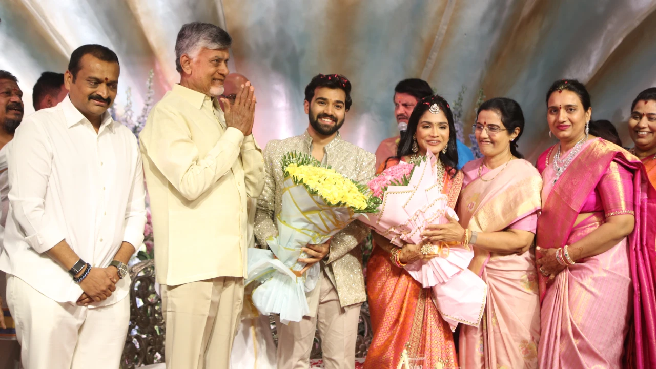 CM Chandrababu Naidu at Bandla Ganesh Daughter Engagement