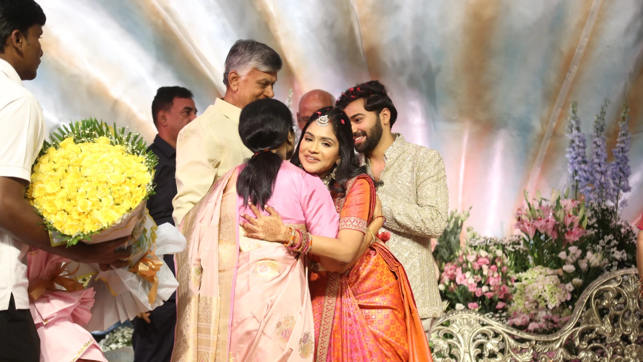 CM Chandrababu Naidu at Bandla Ganesh Daughter Engagement